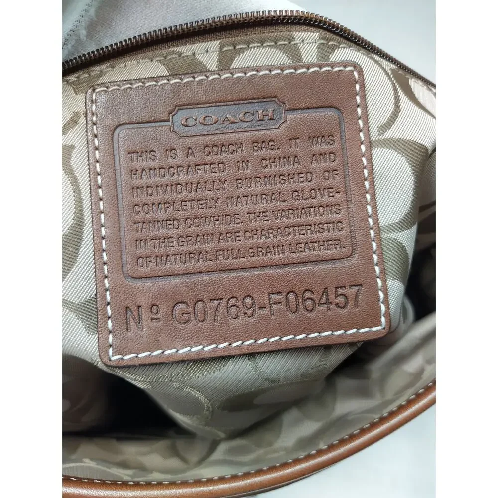 Coach Lexington British Tan Leather Briefcase Messenger Crossbody Bag - Vintage